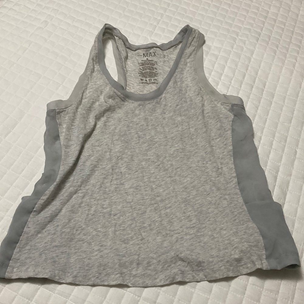Gray sleeveless shirt